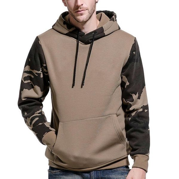 

men's hoodies & sweatshirts army green men military camouflage autumn winter hooded male camo hoody hip hop streetwear brand 4xl, Black