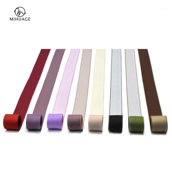 

mihuage 1pc 26mm nordic two-tone floral waterproof ribbon festive wedding flower packaging material bow decorative ribbon1