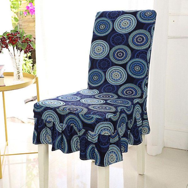 

chair covers vintage anti-dirty dining cover with flounce 1 pcs universal stretch spandex seat slipcover for kitchen restaurant