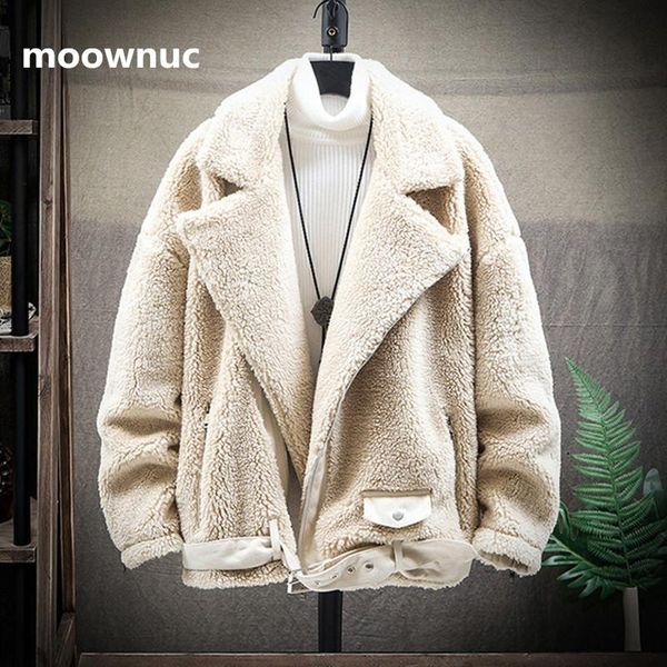 

men's jackets 2021 arrival men casual fashion jacket thicken coats lambs hair coat winter size m-5xl, Black;brown