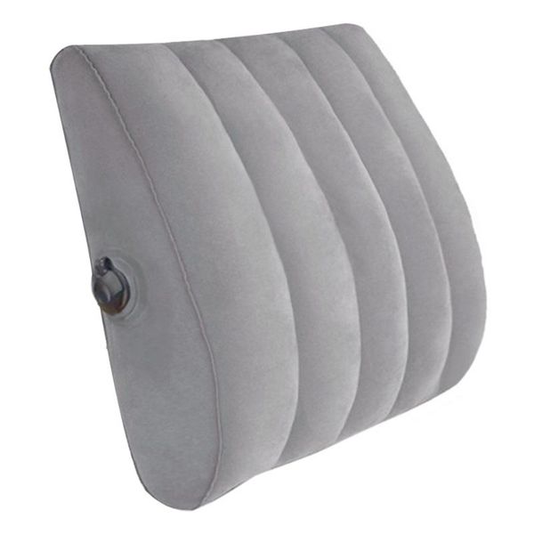 

pillow 1pc inflatable waist cushion pads chair pad (light grey)