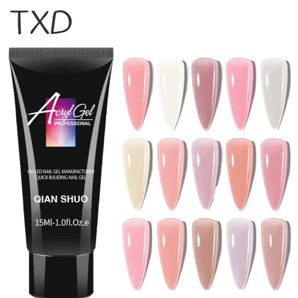 

nail gel txd uv polishing extend jelly builder painless prolongation crystal nails semi permanent, Red;pink