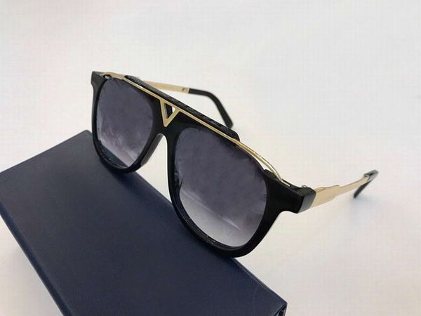 

metal gold black grey printed lens sunglasses 0937 sonnenbrille occhiali da sole men fashion sunglasses shades 0936 with box, White;black