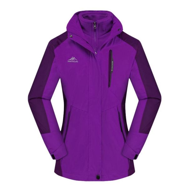 

women's jackets winter jacket women waterproof hoodie detachable breathable sport two-piece set outdoor coats casual keep warm coat, Black;brown