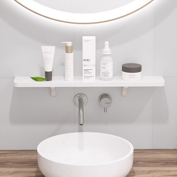 

hooks & rails bathroom storage rack, non perforated plastic laminate, toilet tv background wall storagerrack organizer