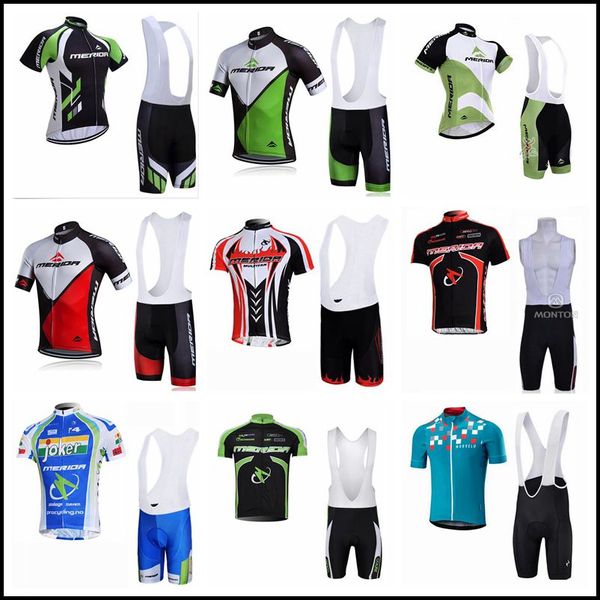 Pantaloncini con bretelle in jersey a maniche corte MERIDA Morvelo Team Cycling set divisa sportiva da uomo traspirante outdoor mountain bike Abiti Y21032210