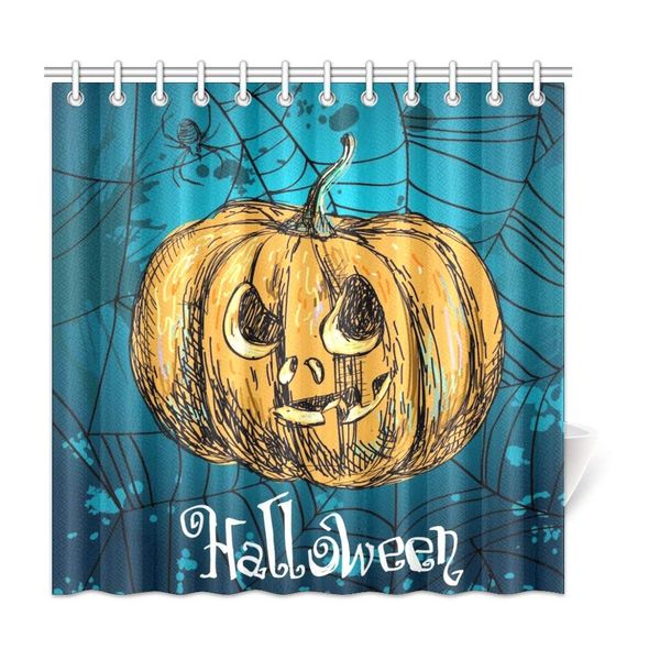 

xiucoo happy halloween pumpkin home bath decor polyester fabric shower curtain bathroom sets 72 x 72 inches