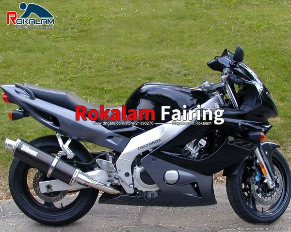 Schwarzer Rumpfsatz für Yamaha YZF-600R YZF600R 01 02 03 04 1997-2007 Motorradverkleidungen YZF 600R Thundercat 97-07 Karosserieabdeckungen