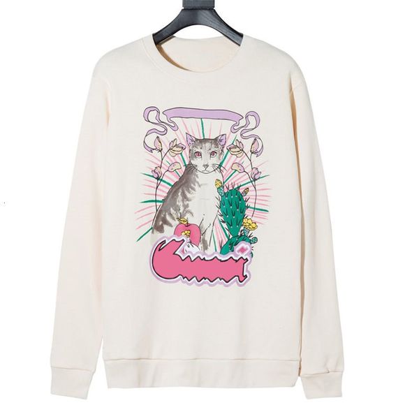 

new arrival womens sweatshirts fashion mens womens great quality sweatshirt couples super soft cozy long sleeve cat print hoodies coat, Black