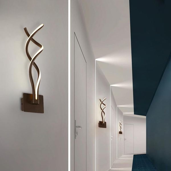 

wall lamp led light for bed room bedside white/black nordic sconce aisle corridor modern frame decor indoor lighting