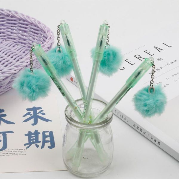 

gel pens plush pendant pen kawaii stationery ink creative student cool novelty signing cute stationary supplies