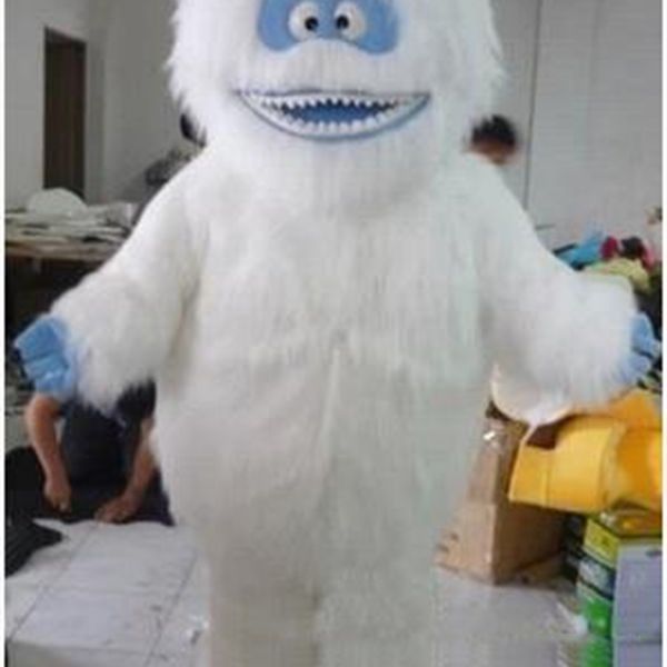 

2019 white snow monster mascot costume abominable snowman monster mascotte outfit suit fancy dress, Red;yellow