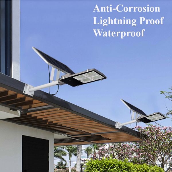 

1000w solar street lamps outdoor solars led lights with remote control 6500k daylight white security flood light for yard garden streets pla