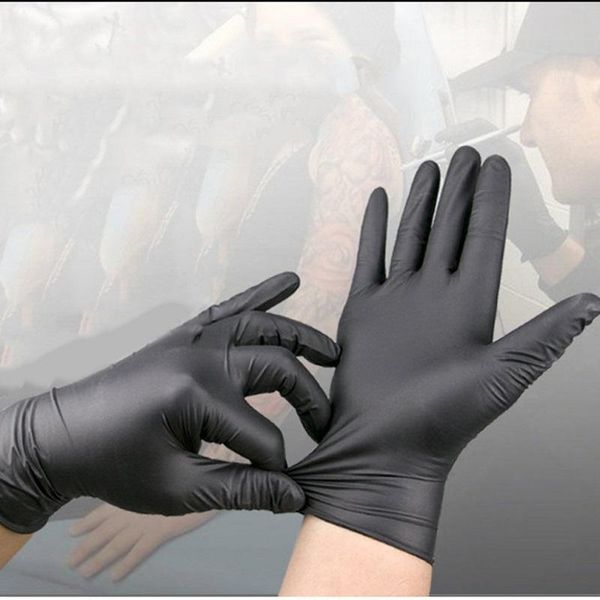 

disposable gloves universal nitrile black household food grade oil resistant acid alkali non slip 30/50/100pcs