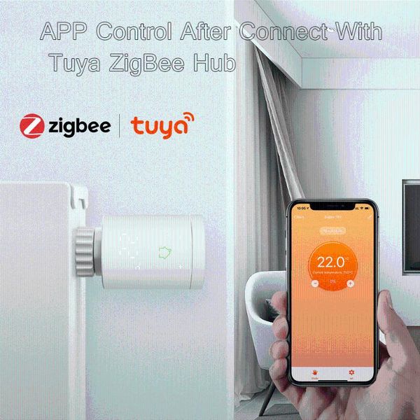 

smart home control valve temperature controller radiator actuator tuya zigbee 3.0 programmable thermostatic