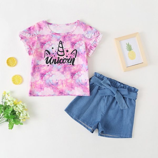 

kids clothes 2021 summer two pieces set girl short t-shirt short suit fashion popular style toddler girl wear 2-6 t, White;black