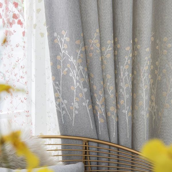 

slub cotton jacquard blackout curtains for living room bedroom custom curtins livingroom curtain & drapes