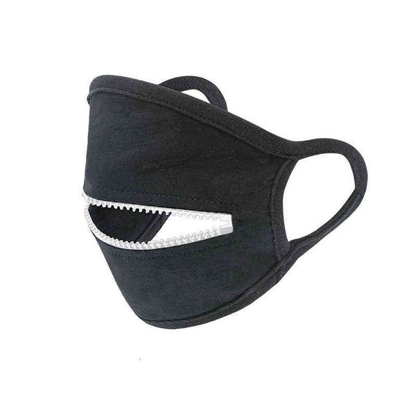 

men women anti-dust and warm riding masks black zipper mask 2-layer cotton bre