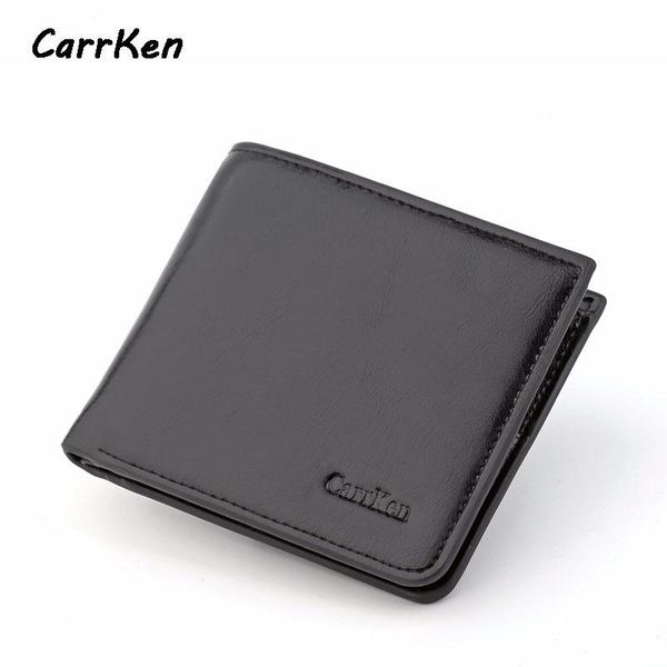 

wallets 2021 men's short wax pu leather horizontal zipper wallet vertical section multi-card holder money coin purse, Red;black