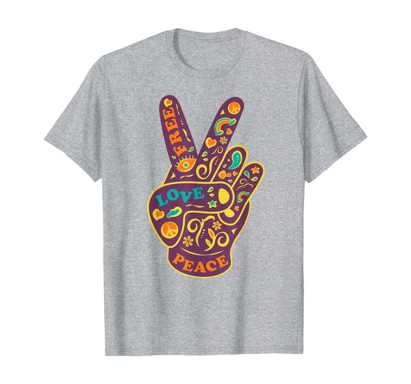 

Bohemian Boho Chic Peace Sign Hand Men Women T-Shirt, Mainly pictures