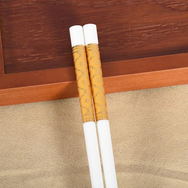 

chopsticks 5pairs/set ceramic household reusable dishwasher safe porcelain tableware bone china kitchen tool gift box