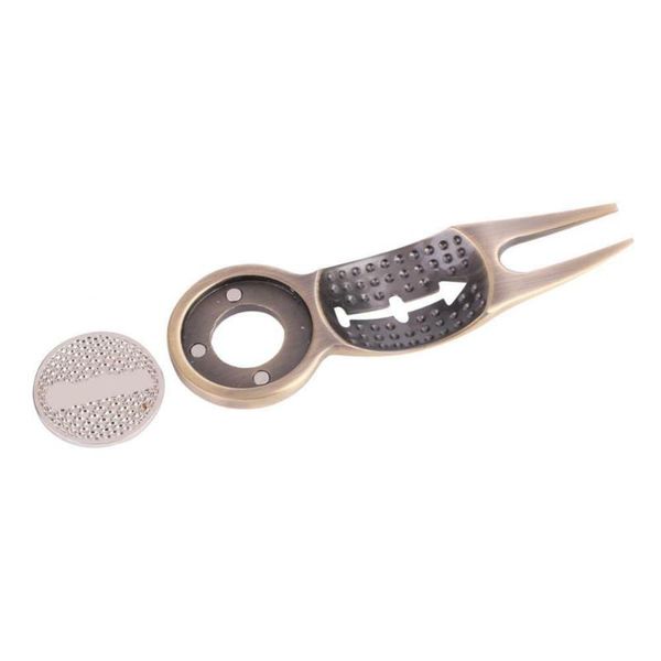

golf divot repair tool pitch groove cleaner pitchfork putting green fork training aids