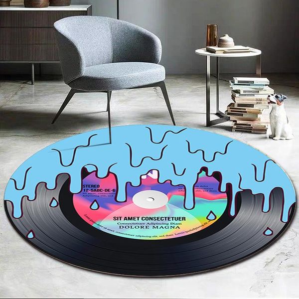 

carpets round cd carpet creative design record floor mat living room coffee table bedroom bedside abstract blanket