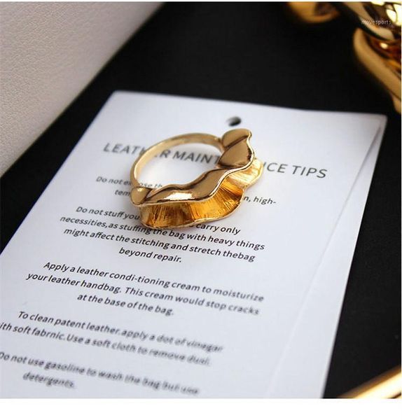 

cluster rings french lazy cold contracted wind restoring ancient ways ring gold plated female irregular1, Golden;silver