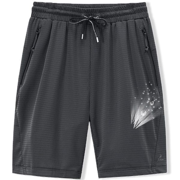 

men's shorts large mesh elastic summer breeches 8xl 6xl big size clothing nylon black grey spandex sweat plus, White;black