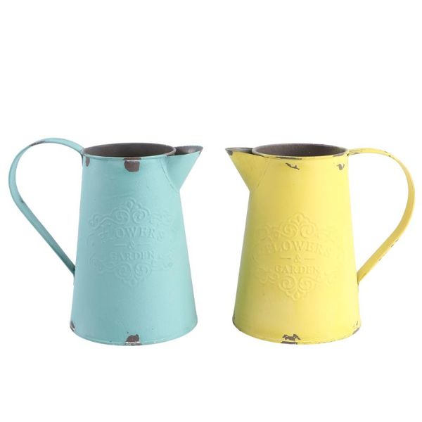 

planters & pots 2pcs kettle shaped planting bucket retro home decorative flowerpot iron
