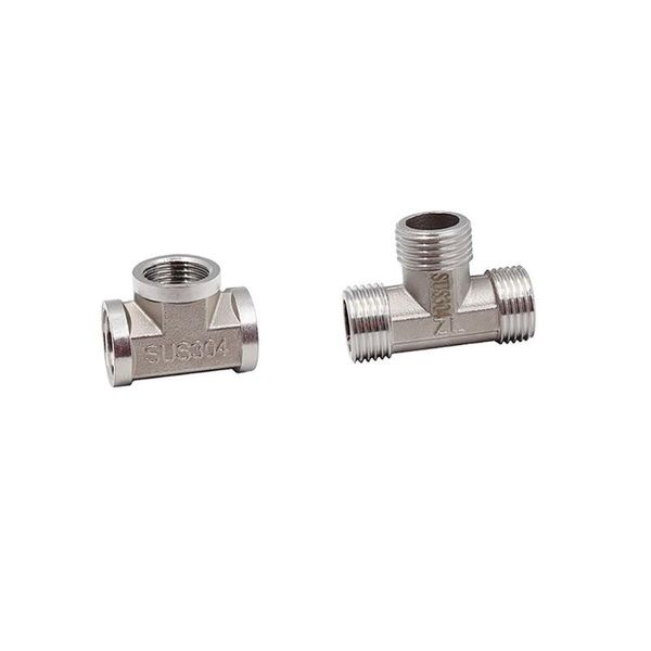 

watering equipments 1pcs 304 stainless steel 1/2 inch inner and outer wire tee joint pipe fittings garden lawn water connector