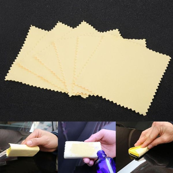 

car sponge glass coating cloths eyeglasses camera lens lint-waxing nano towel 20pcs smooth 10*10cm yellow microfiber