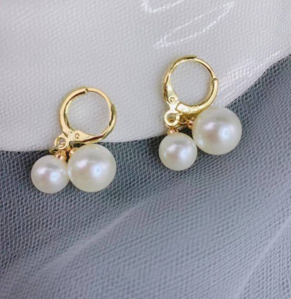 

korean style simple pearl earrings with versatile personality chandelier, Silver