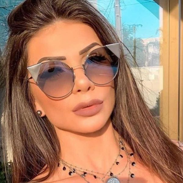 

sunglasses luxury brand for women fashion enforcement overseas cat eye female gradient elegant big shades square, White;black