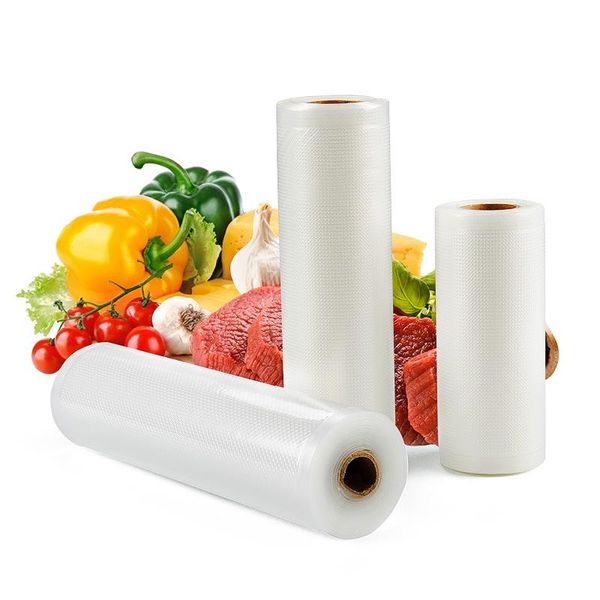 Sacos de armazenamento 500cm / rolos de alimento de vácuo saco de cozinha nozes frutas de frutas frescas embalagens