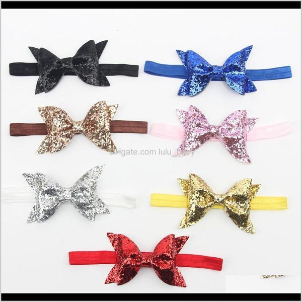 

selling shining sequin glitter hair bow for baby girls kids elastic hairband hair accessory hair clips grips 57f dkokp