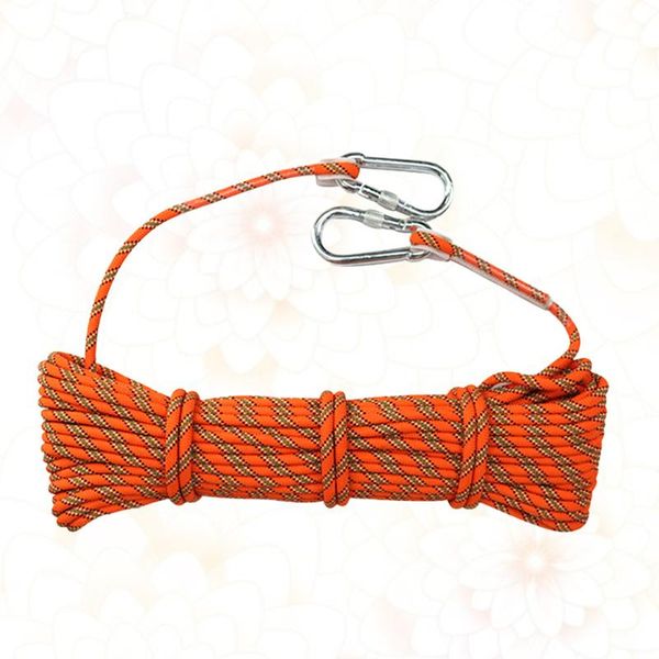 

outdoor gadgets 10m 8mm thickness tree climbing safety sling rappelling rope auxiliary cord equipment for sport (orange)