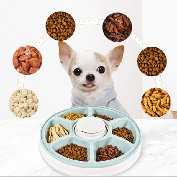 

cat bowls & feeders automatic pet 6-meal dog and programmable animal food bowl digital timer music portion control drop
