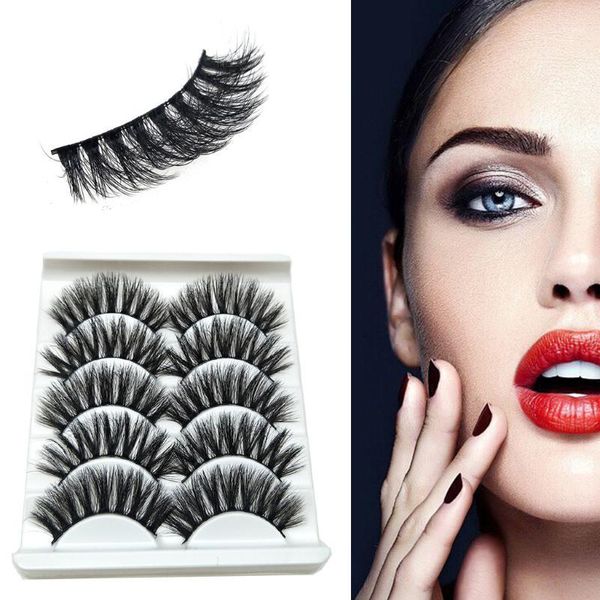 

makeup 5pair 3d false lashes fluffy strip eye mix natural party mink eyelash extension for beaut1