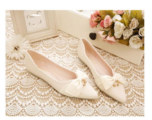

women's shoes spring and autumn flat bottom pointed end @p22, Black