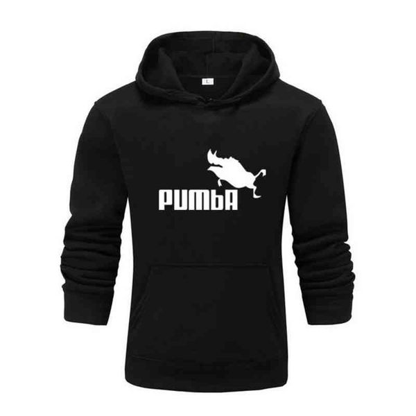 

2020 funny cute hoodi wo pumba hoodie sweatshirt fashion casual streetwear cool lovely costume hoodi men, Black