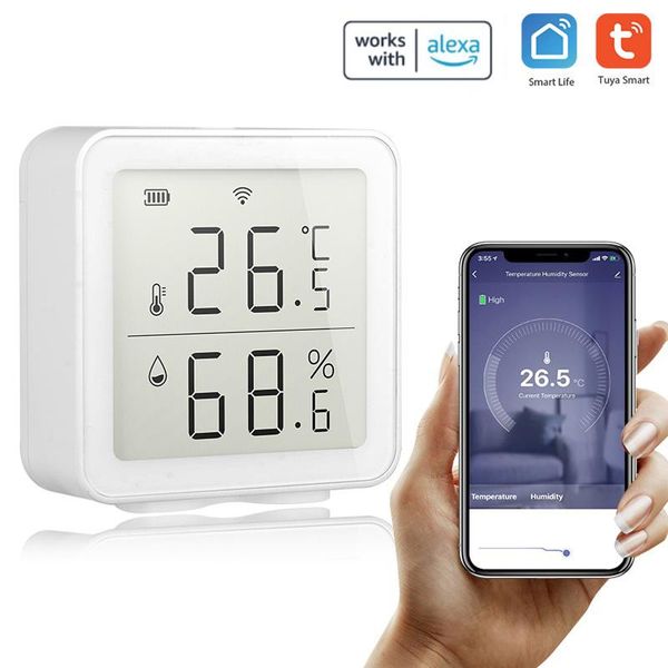 

smart home control tuya wifi wireless temperature sensor automation scene system for alexa bank office