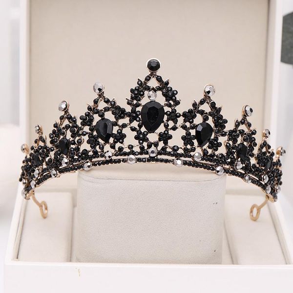 

hair clips & barrettes bride headdress black retro baroque crown birthday cake jewelry ladies girl party accessories wedding, Golden;silver
