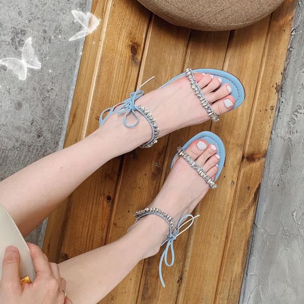 

glitter women rhinestone summer sandals fashion bling female beach diamond flat shoes outdoor, Black