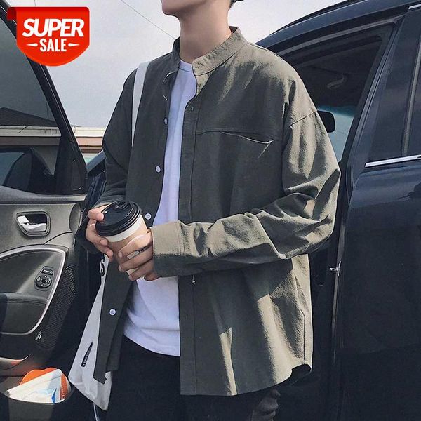 

hong kong style shirt men's korean trend loose all-match harajuku jacket #hz3j, White;black