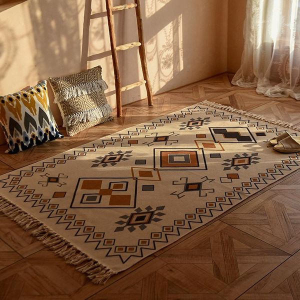 

carpets bohemian cotton and linen floor mats living room sofa carpet bedroom bedside rugs tatami home