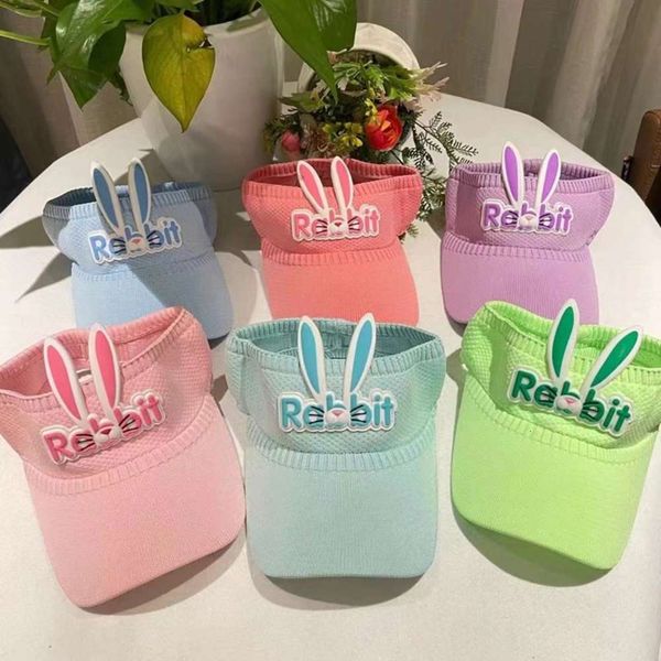 

children's sunshade bunny hat summer sunscreen breathable sun boys and girls' duck tongue cool, Yellow