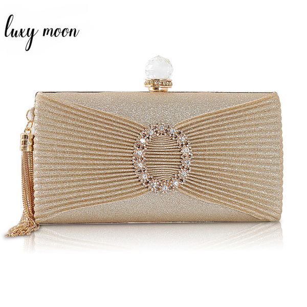

women crystal evening wedding clutches purse party tassel bags