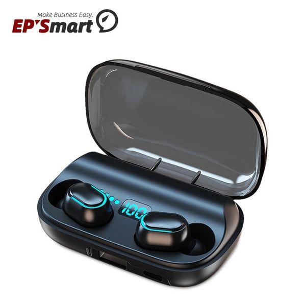 

t11 tws wireless headphones bluetooth 5.0 in-ear led display earphone 3300mah charging bin stereo earbuds ipx7 sport waterproof headset for