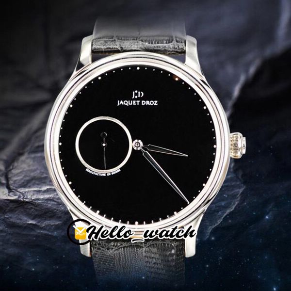

43mm astrale grande heure minute j017030201 watches black dial japan 82s7 automatic mens watch steel case leather strap hello_watch, Slivery;brown
